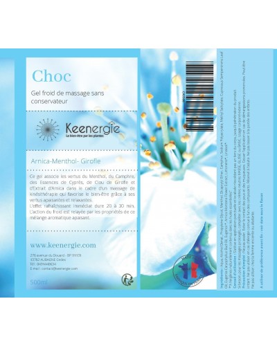 Keen choc arnica menthol girofle gel de massage froid traumatologie