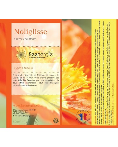 Noliglisse crème chauffante musculaire effort sportif huiles essentielles camphre