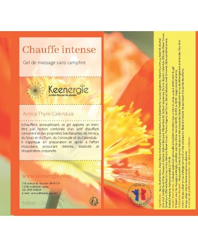 Gel Chauffe Intense | Gel de Massage Échauffant & Assouplissant – Keenergie